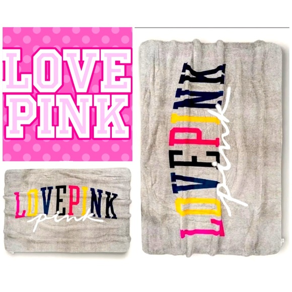 PINK Victoria's Secret Bedding New Victorias Secret Pink Sherpa
